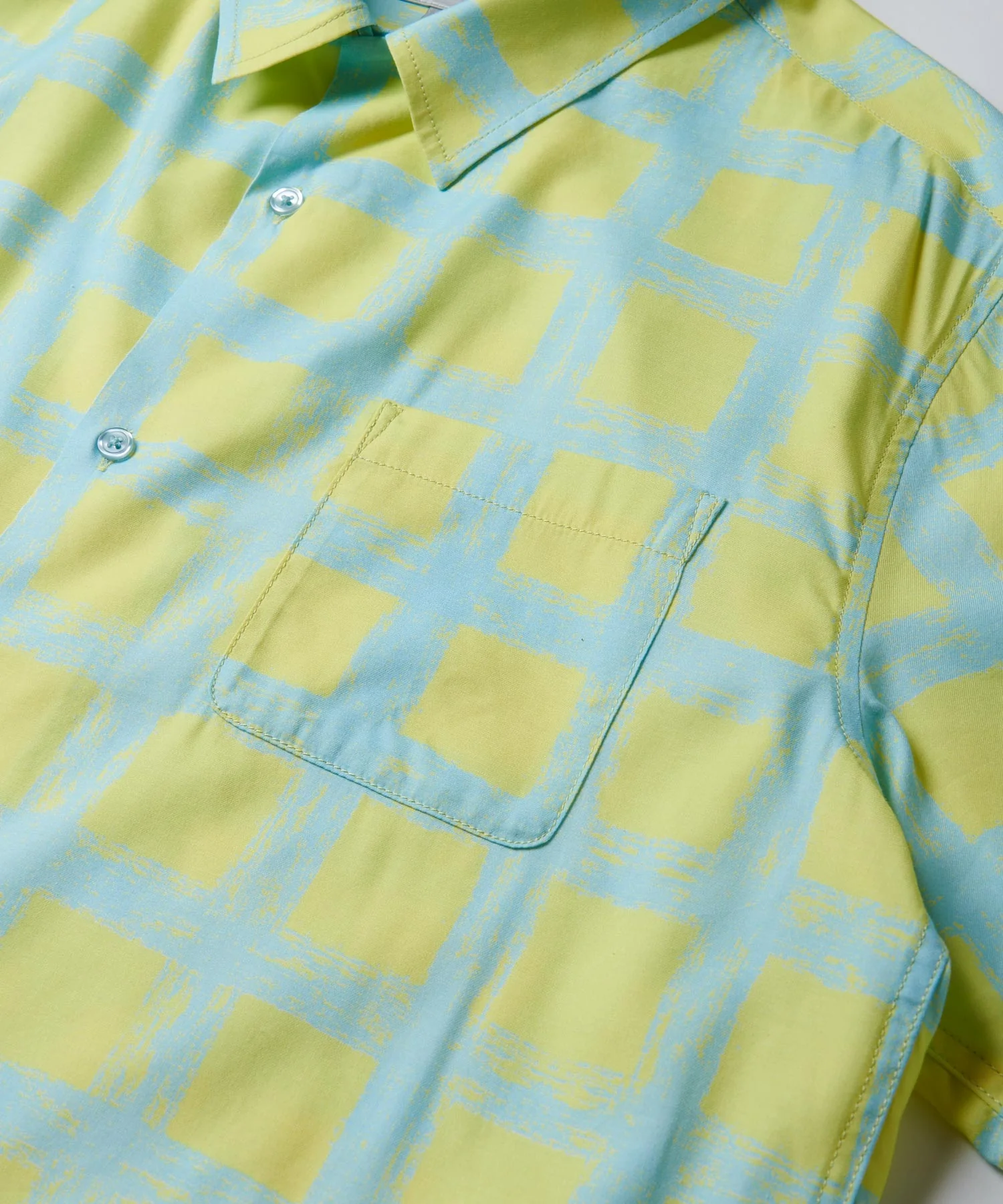 Gramicci Checkered Rayon Short Sleeve Shirt (Glow) - Image 10
