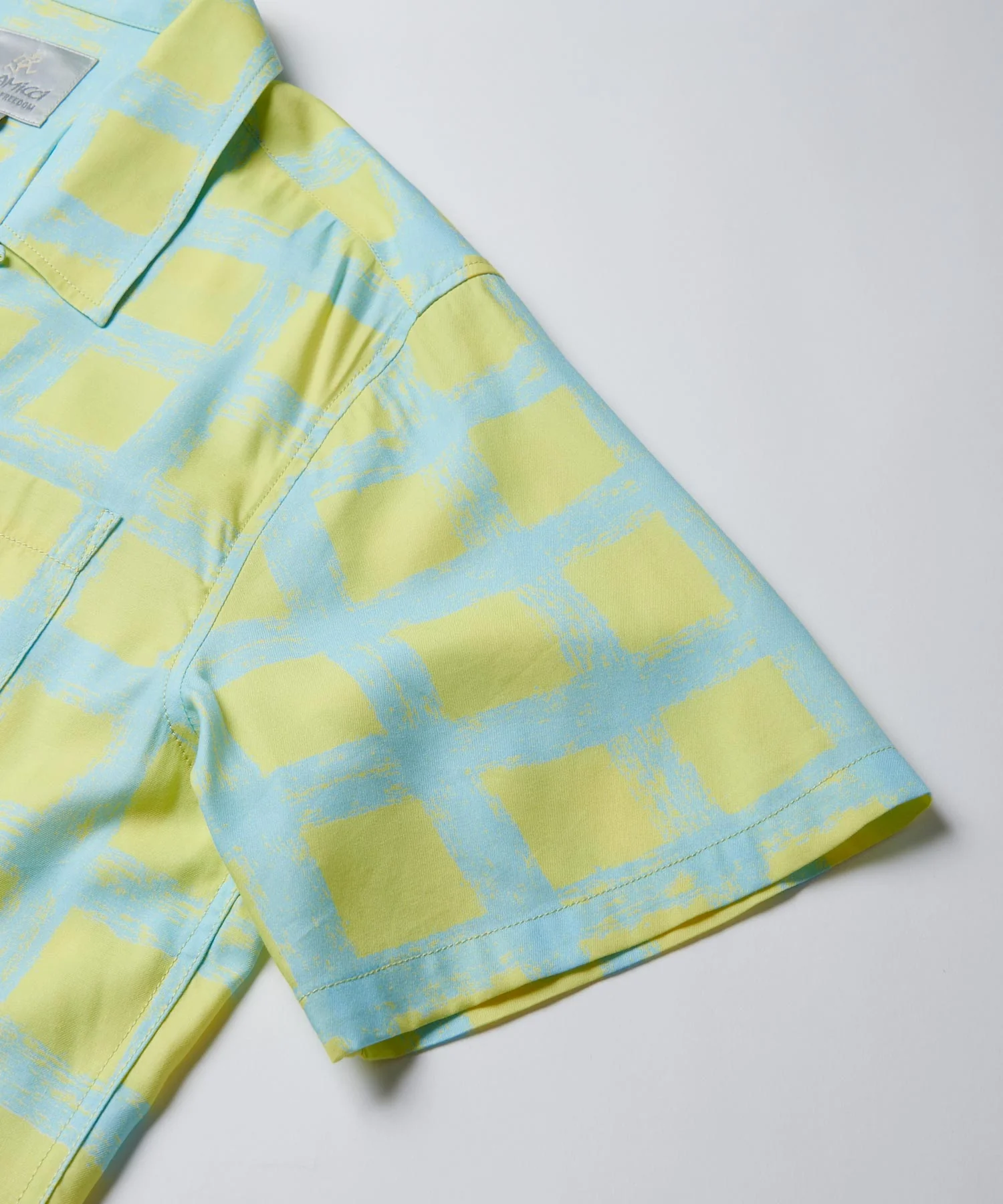 Gramicci Checkered Rayon Short Sleeve Shirt (Glow) - Image 12