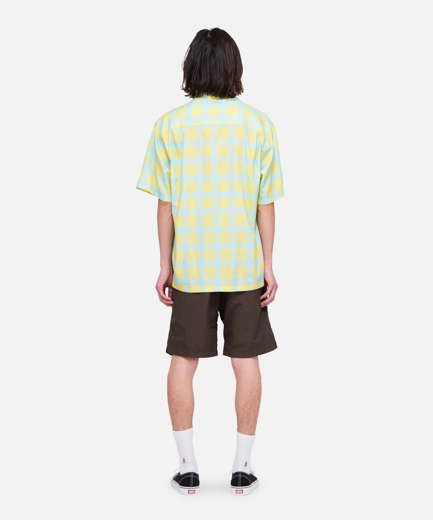 Gramicci Checkered Rayon Short Sleeve Shirt (Glow) - Image 5