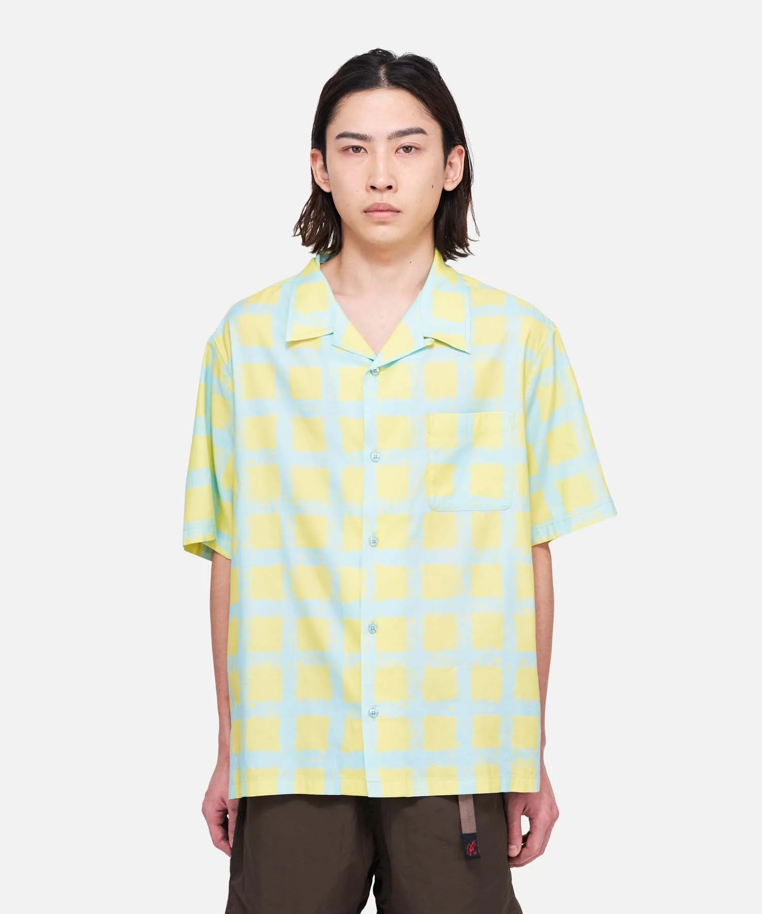 Gramicci Checkered Rayon Short Sleeve Shirt (Glow) - Image 6