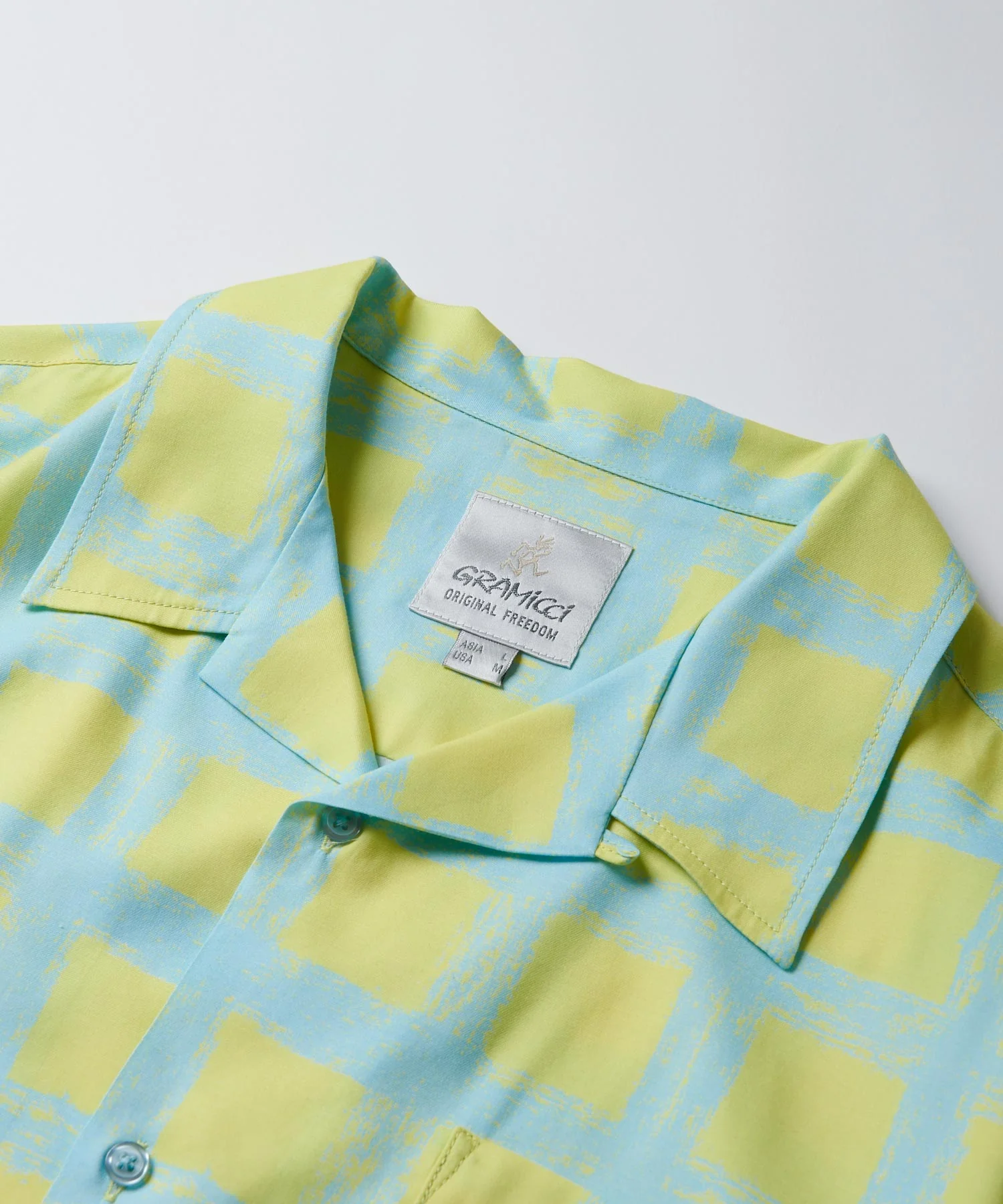 Gramicci Checkered Rayon Short Sleeve Shirt (Glow) - Image 8
