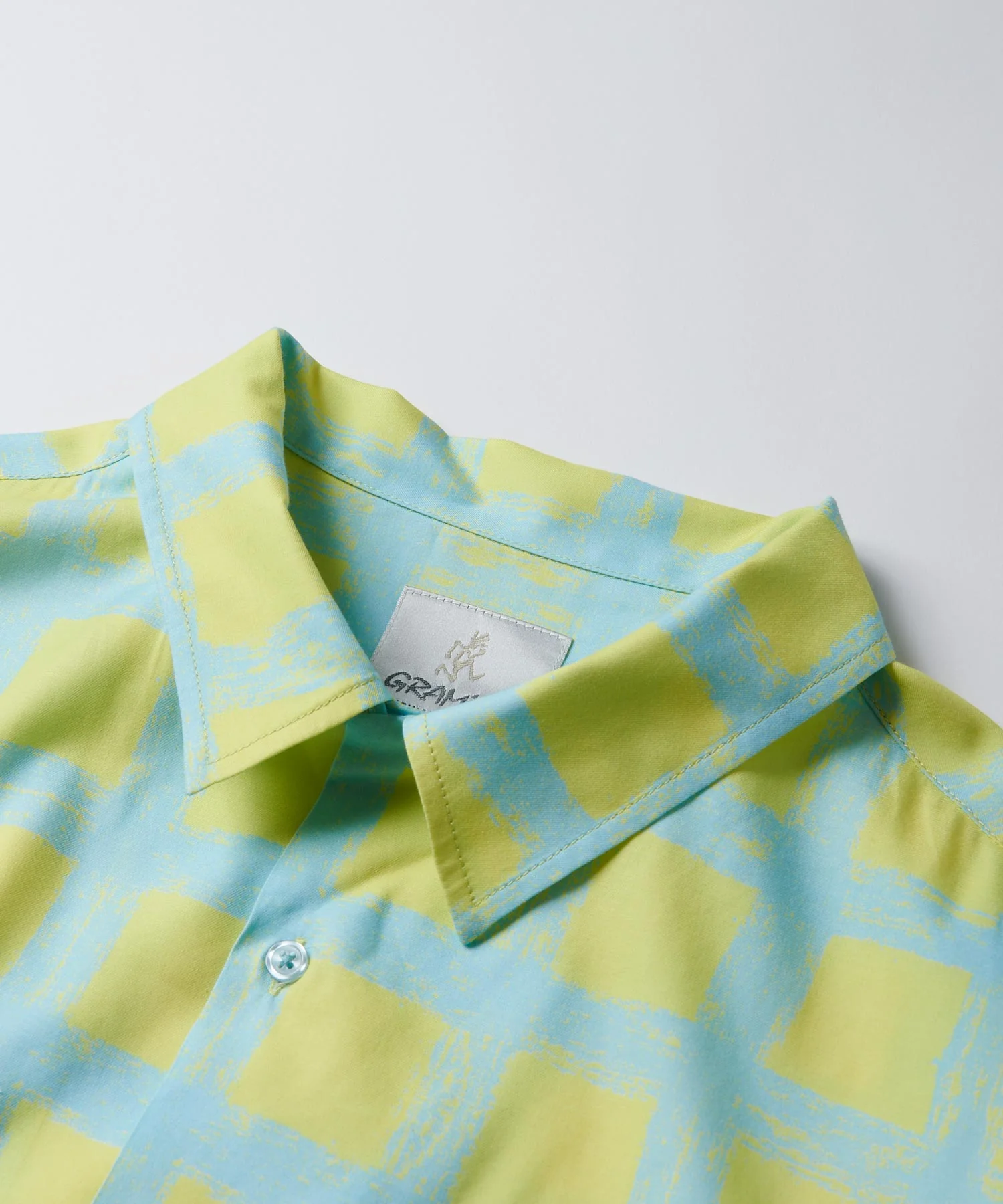 Gramicci Checkered Rayon Short Sleeve Shirt (Glow) - Image 9