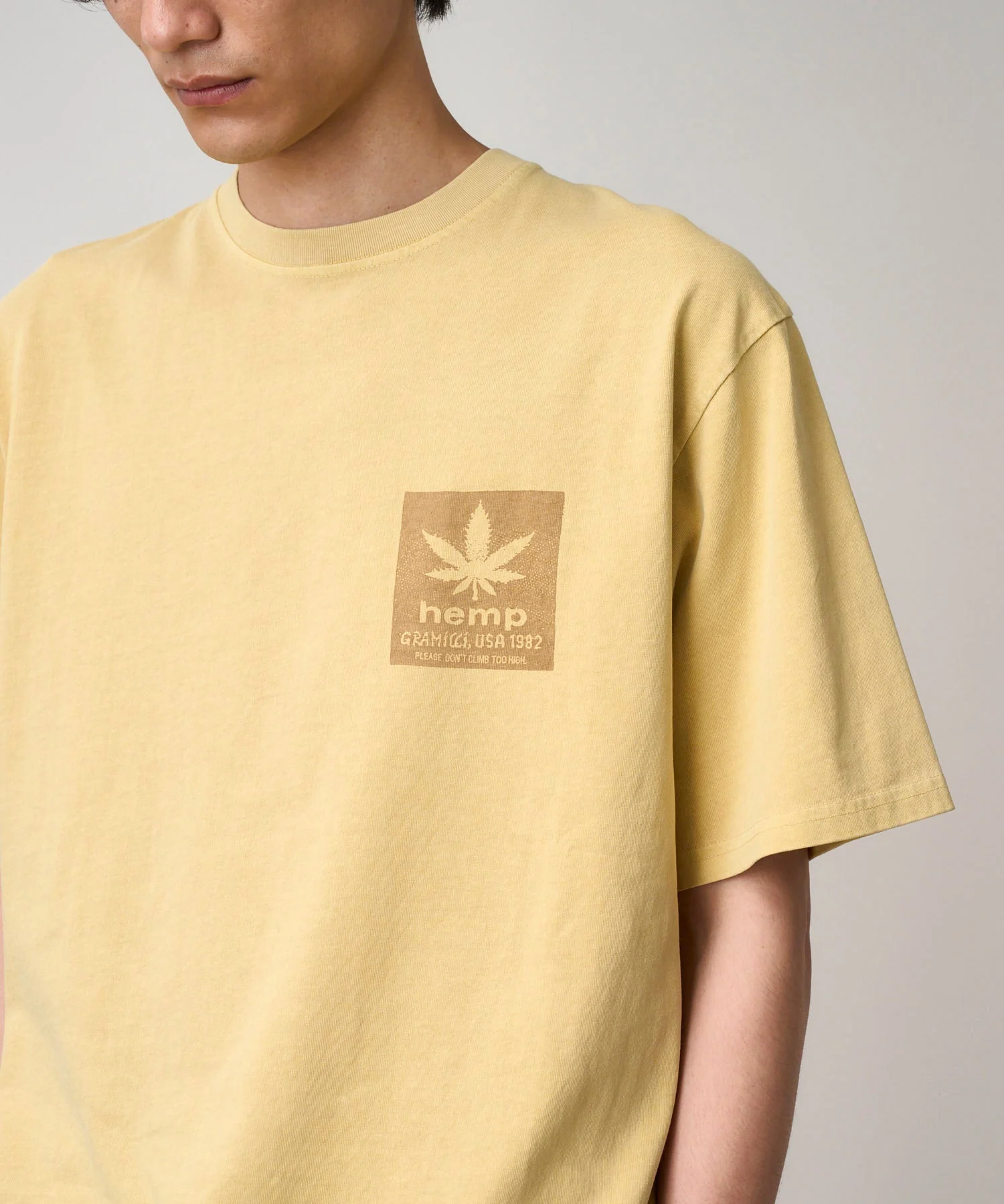 Gramicci Hemp Tee (Mustard Pigment) - Image 3