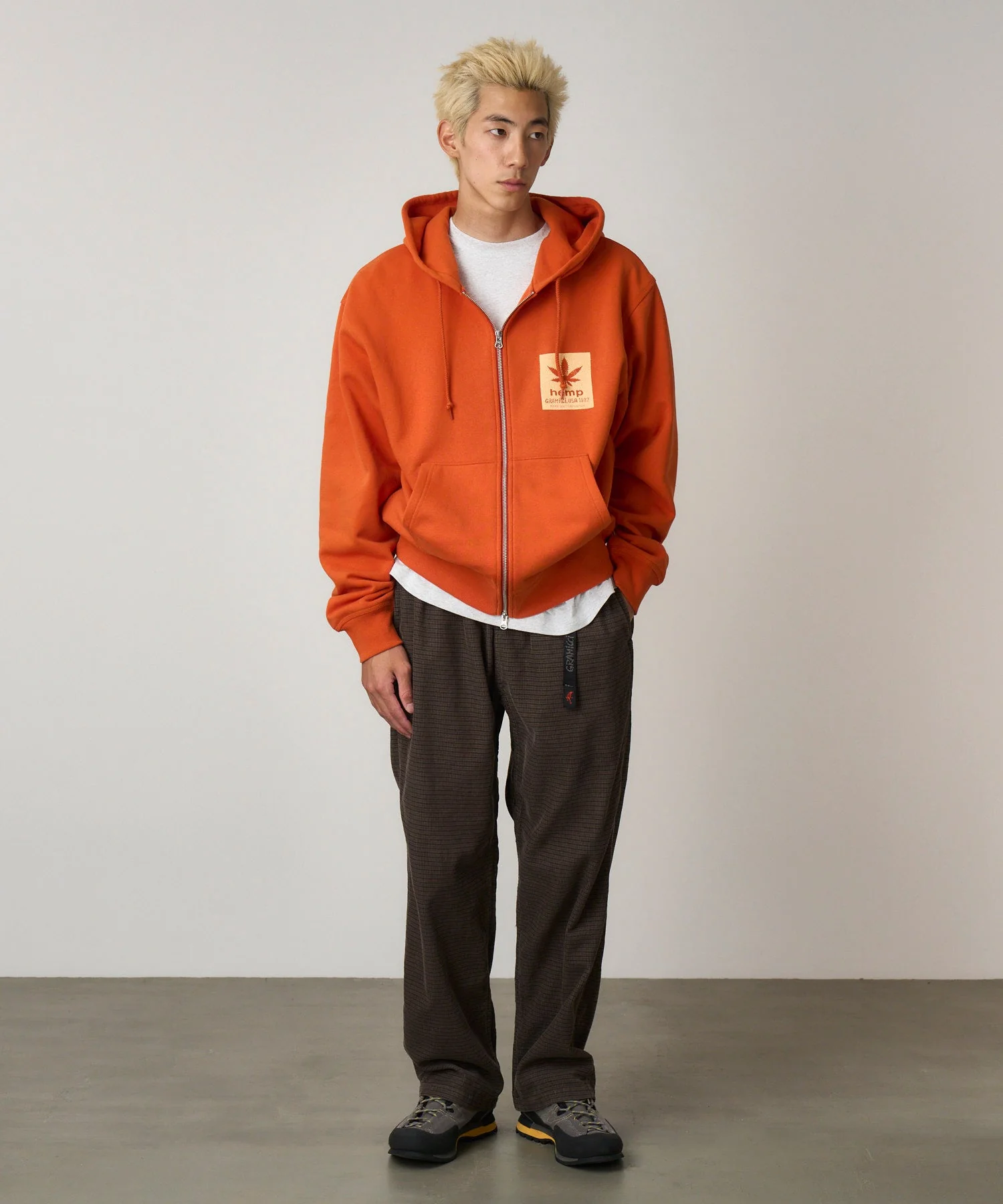 Gramicci Hemp Zip Hooded Sweatshirt (Burnt Orange) - Image 3