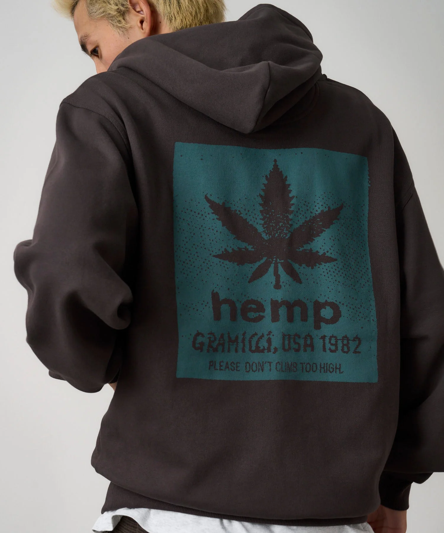 Gramicci Hemp Zip Hooded Sweatshirt (Deep Brown) - Image 6