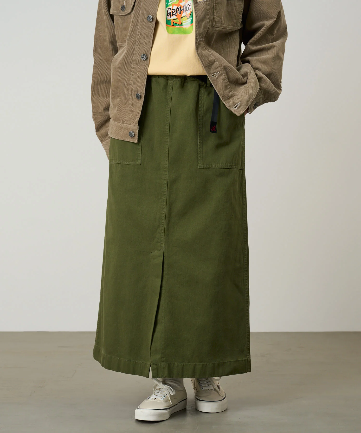 Gramicci Long Baker Skirt (Olive) - Image 4