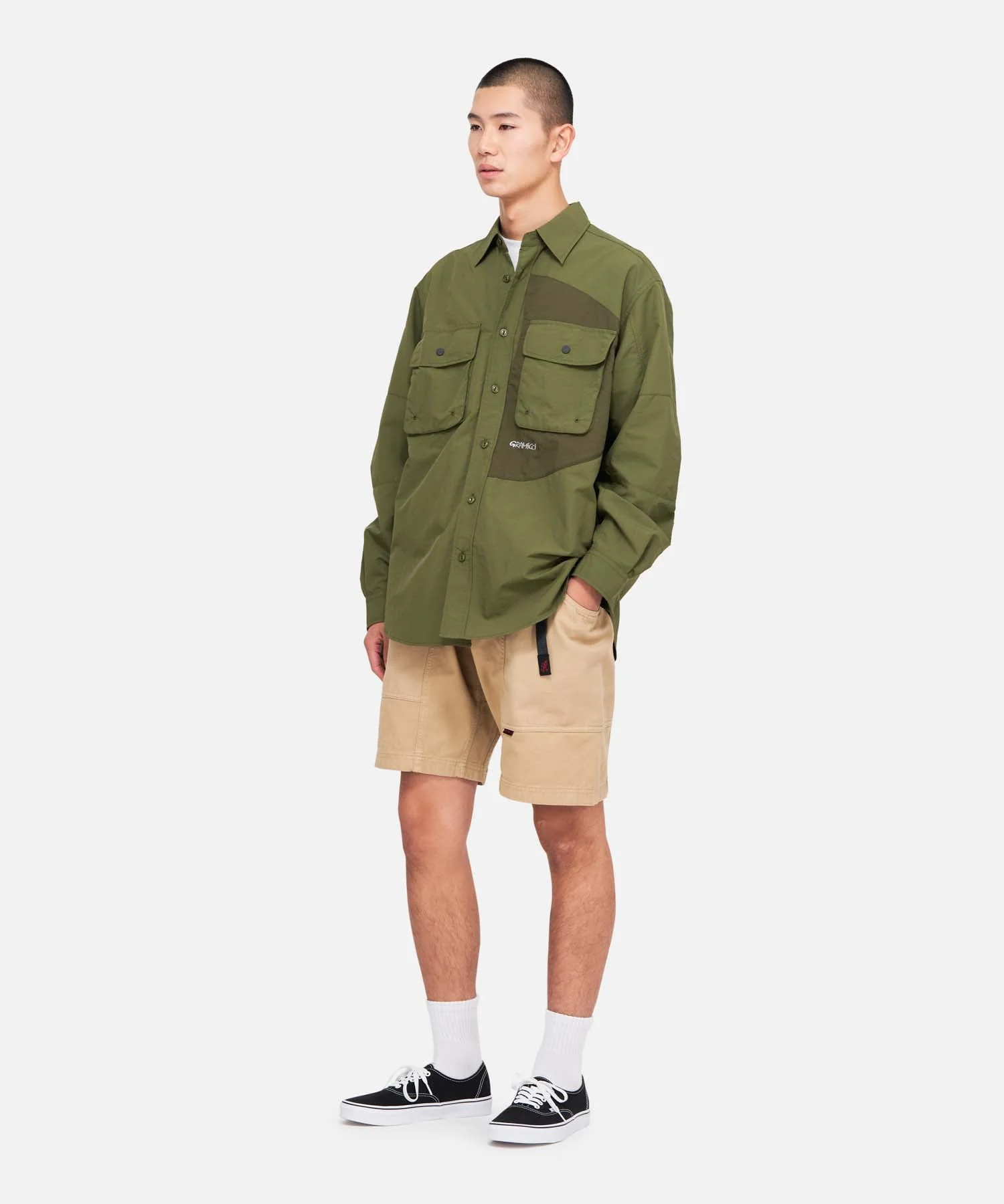 Gramicci Nylon Brentwood Shirt (Olive) - Image 4