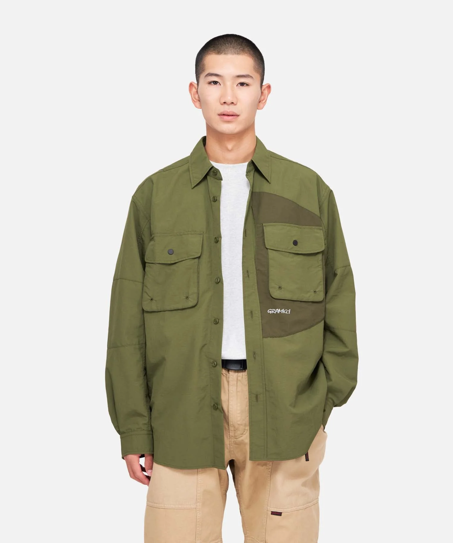 Gramicci Nylon Brentwood Shirt (Olive) - Image 8