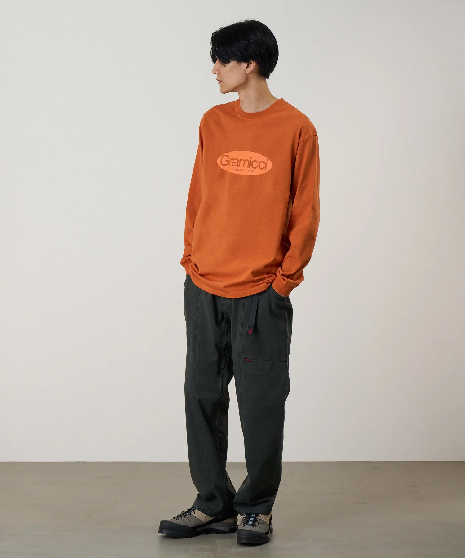 Gramicci Outdoor Gear Long Sleeve Tee (Orange) - Image 3