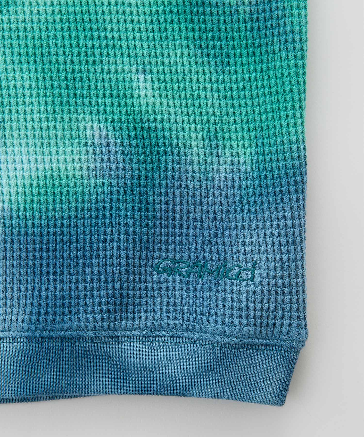 Gramicci Waffle Crew Pullover (Turquoise Tie-Dye) - Image 7