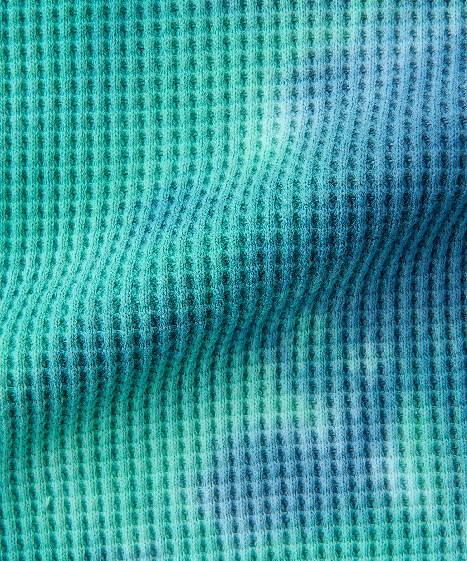 Gramicci Waffle Crew Pullover (Turquoise Tie-Dye) - Image 8