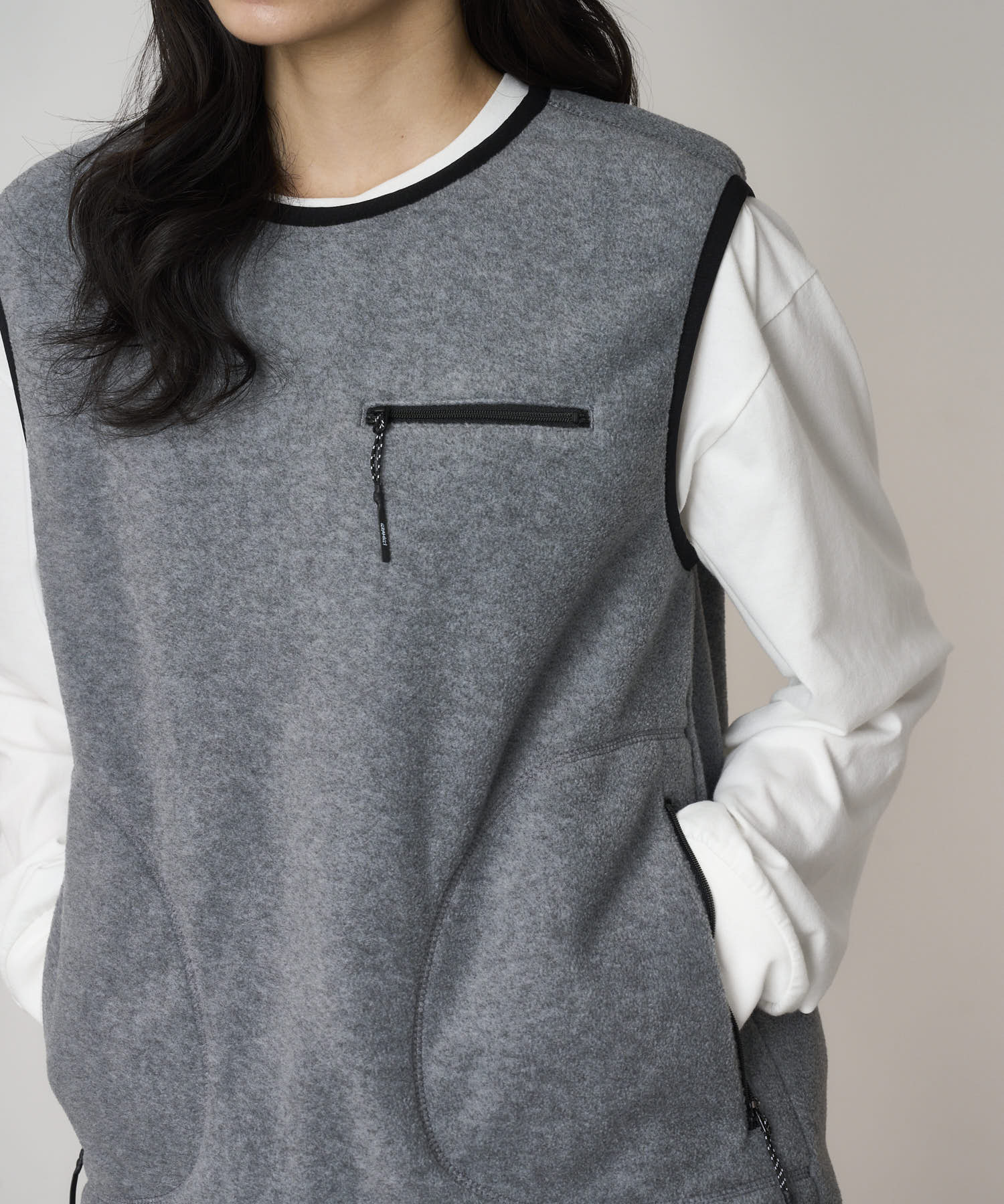 Gramicci Women's Thermal Fleece Pullover (Heather Grey) - Image 3