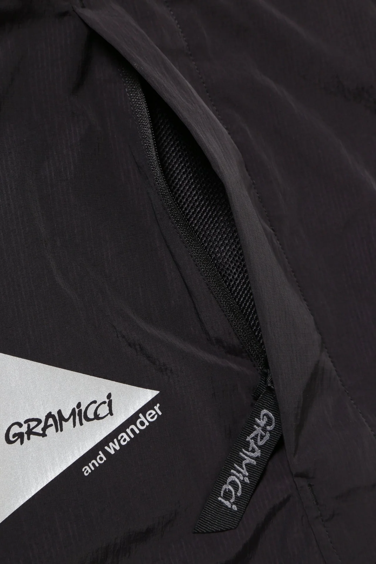 Gramicci x and wander Patchwork Wind Tee (Black) - Image 12