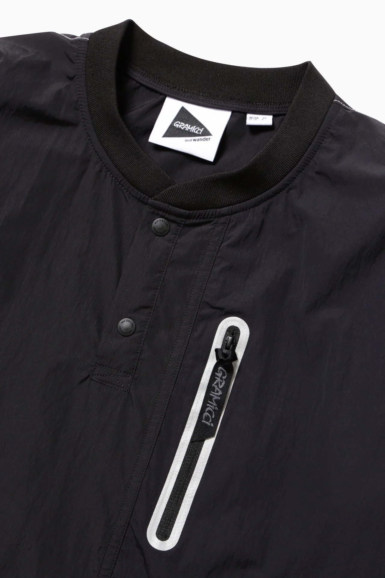 Gramicci x and wander Patchwork Wind Tee (Black) - Image 8